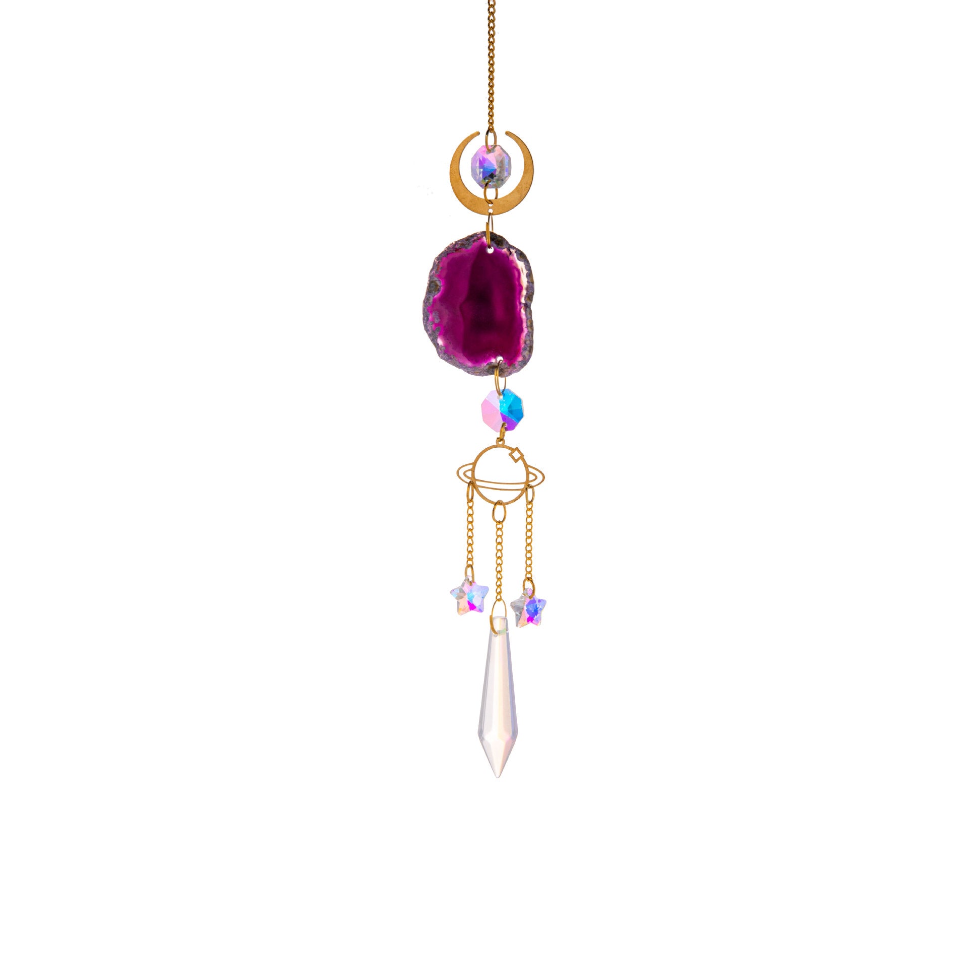 Wholesale Agate Rough Suncatcher Crystal Prism Ball Decorations